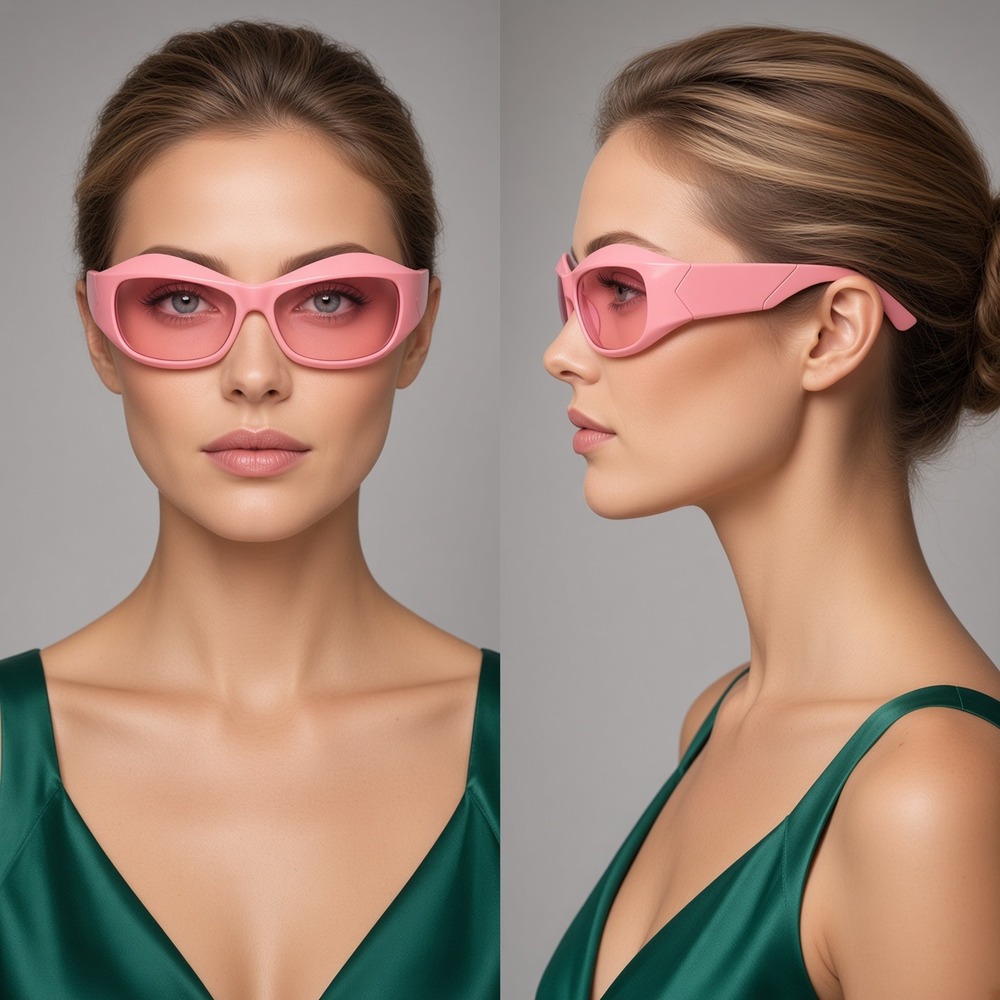 Pink Sunglasses Women Fashion Designer Pink Lens Fashion Designer Shades Trendy